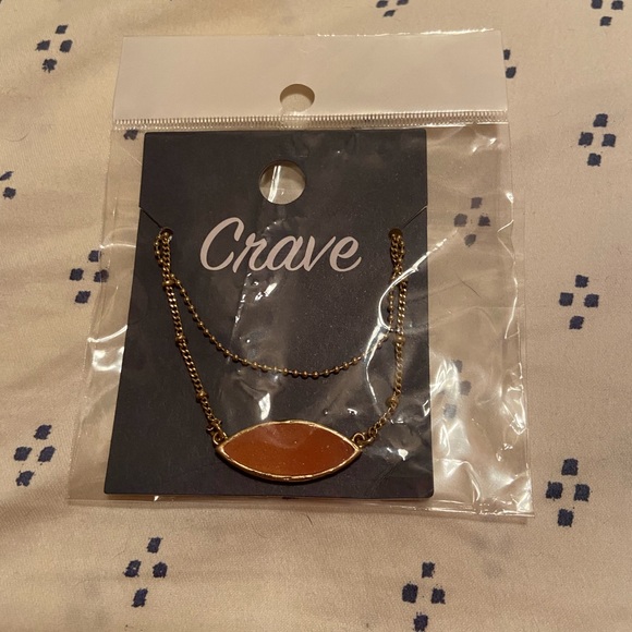 Gold Necklace with Leaf Pendant - Picture 2 of 2